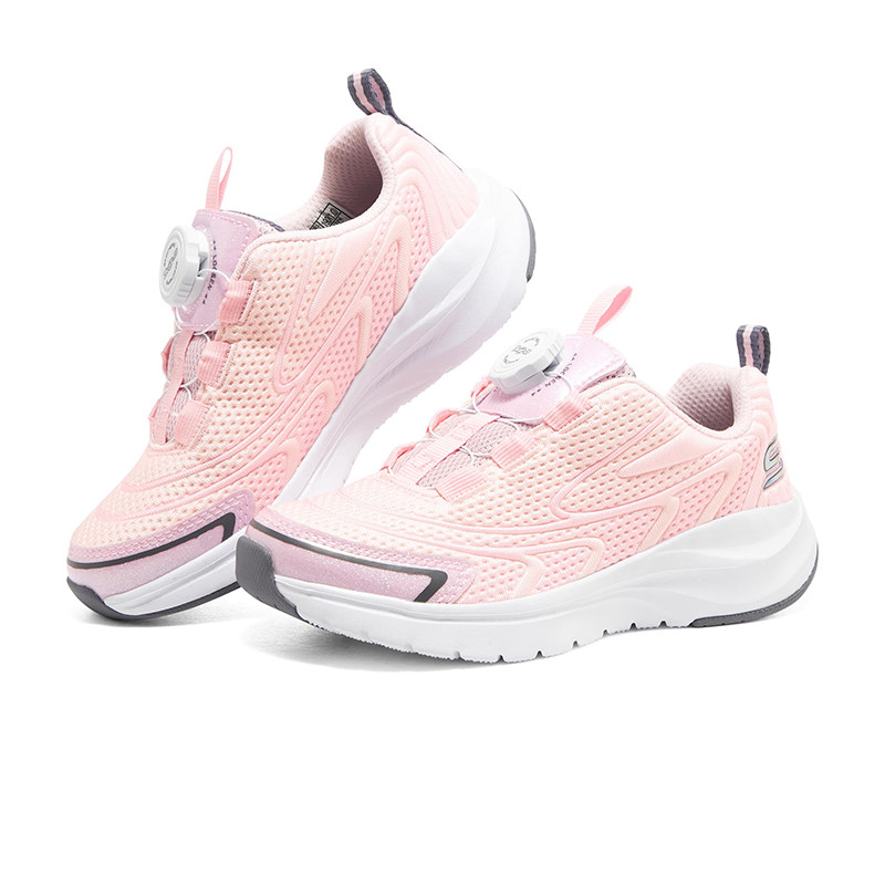 Skechers斯凯奇新款女童鞋旋钮休闲运动鞋轻质透气跑步鞋302391L