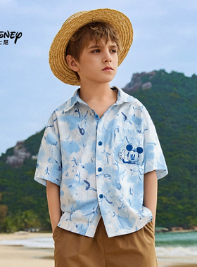 迪士尼度假风儿童短袖衬衫XDT2SC926+XDT2SC927