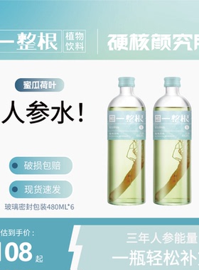 一整根人参水清凉清爽蜜瓜口味植物饮品人参饮料泡茶送礼