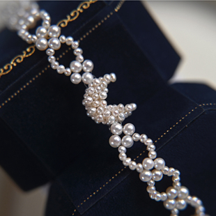 【超有氛围感】洛可可风法式优雅天然真珍珠手工编织手链轻奢典雅