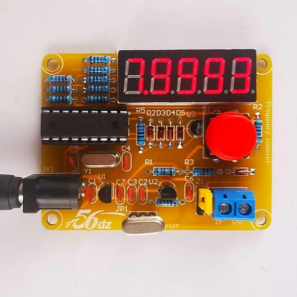 1Hz50MHz频率计套件晶振测量数字高精度电路DIY电子制作焊接设计