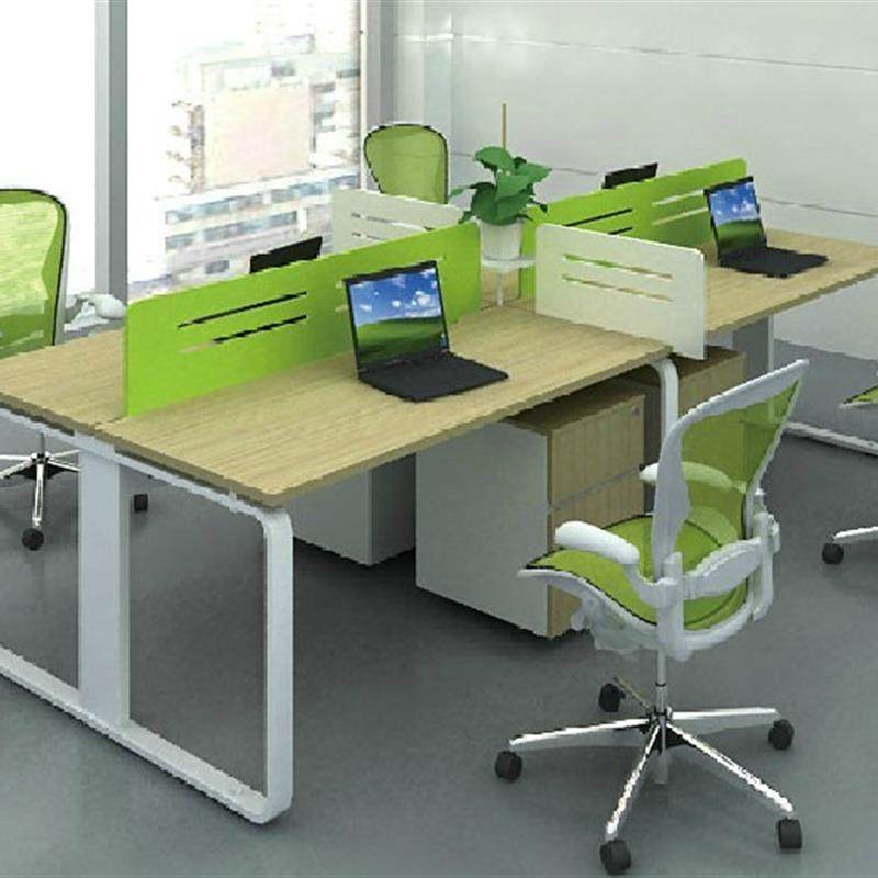 上海简约现代4人职员办公桌椅屏风6人位时尚办公家具员工电脑桌