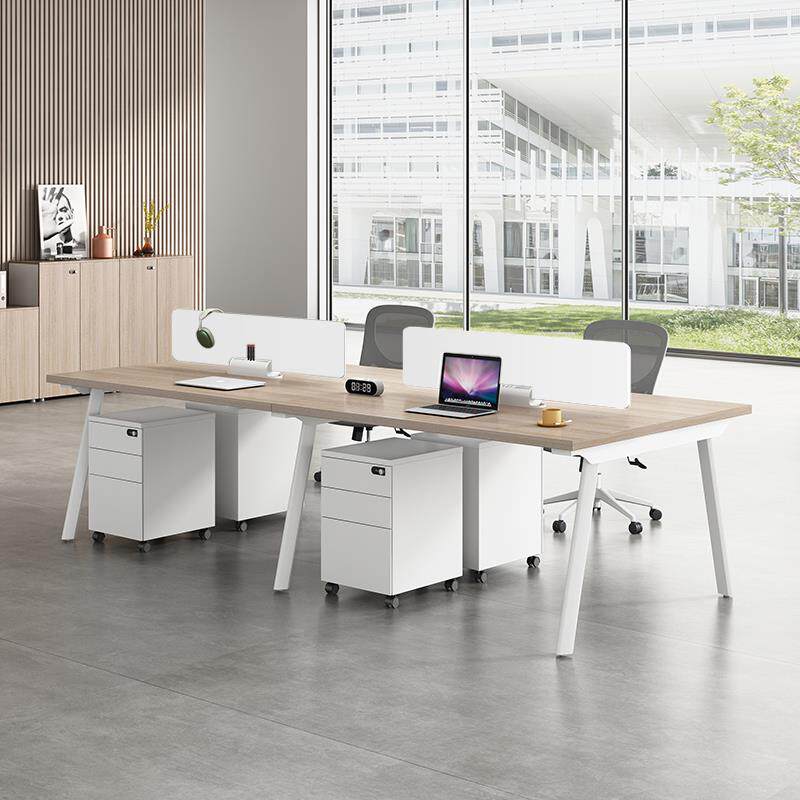 上海职员办公桌椅组合简约现代4/6人位卡座钢架员工桌办公室家具