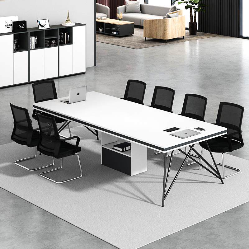 会议桌简约现代北欧工业风小型拼接简易长桌6人大培训桌办公家具