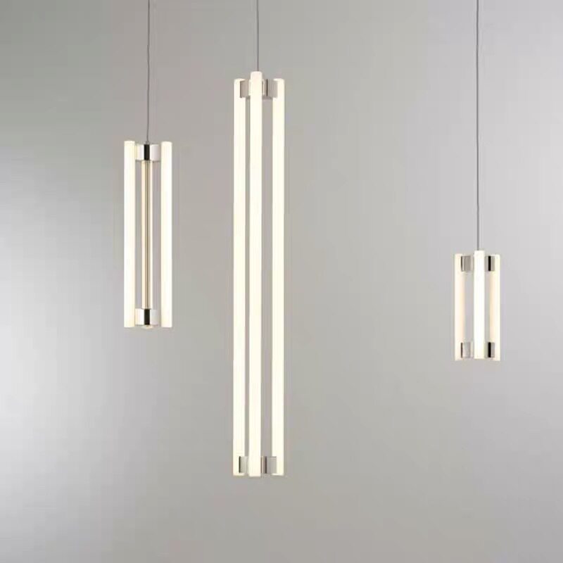 后现代发光长条吊灯三角LED金属灯卧室床头灯餐厅客厅设计师吊灯