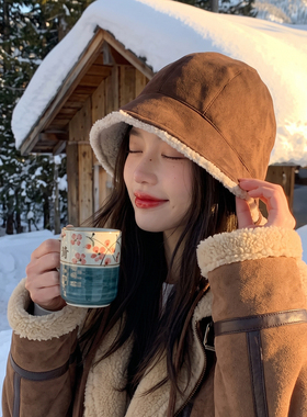 户外渔夫帽子大头围显脸小雪山