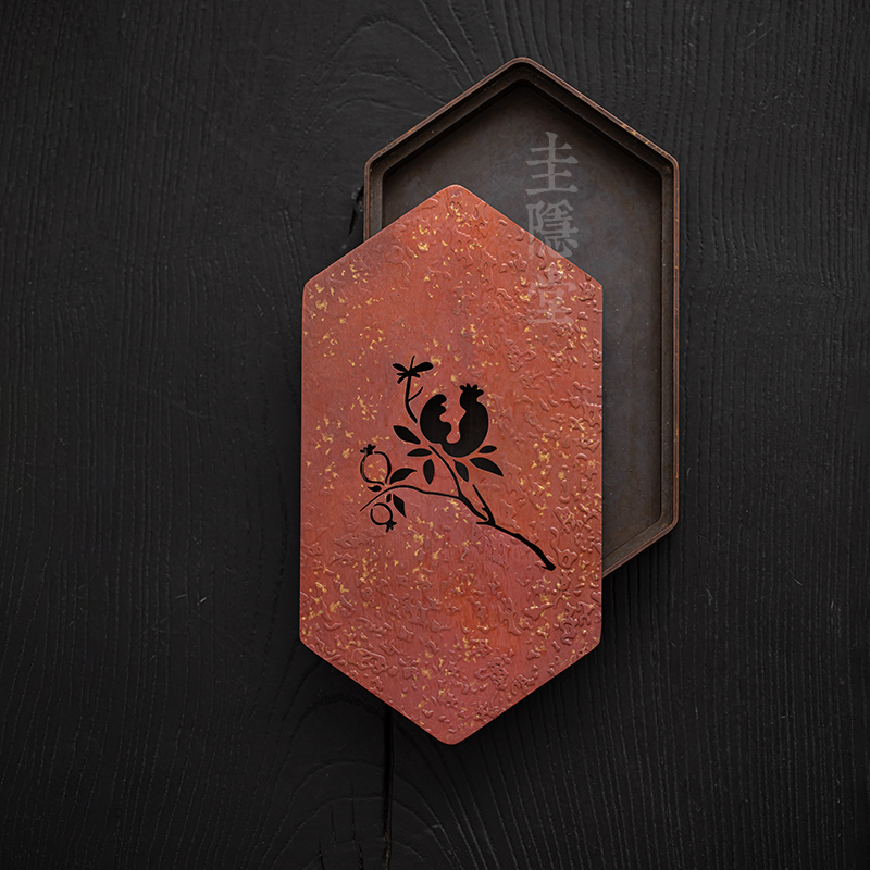 圭隐堂纯手工紫铜壶承茶盘复古家用储水式干泡茶台茶壶盖碗茶托盘