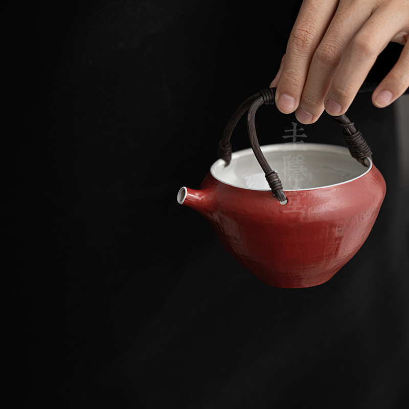 侘寂风日式藤编茶壶泡茶碗