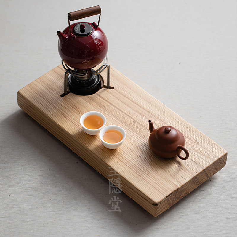 圭隐堂实木蜡烛酒精底座温茶器暖茶炉日式家用干泡茶台茶盘壶承