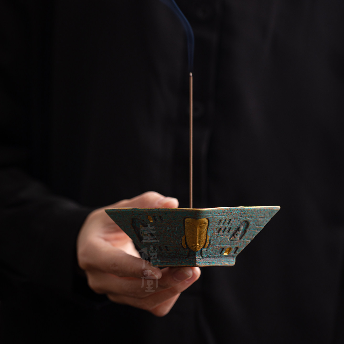 圭隐堂手工敦煌青金岩泥粗陶香炉新中式禅意沉香檀香线香插香薰炉,餐饮具,茶道/香炉,淘宝优惠券,粉丝福利购,淘宝优惠卷