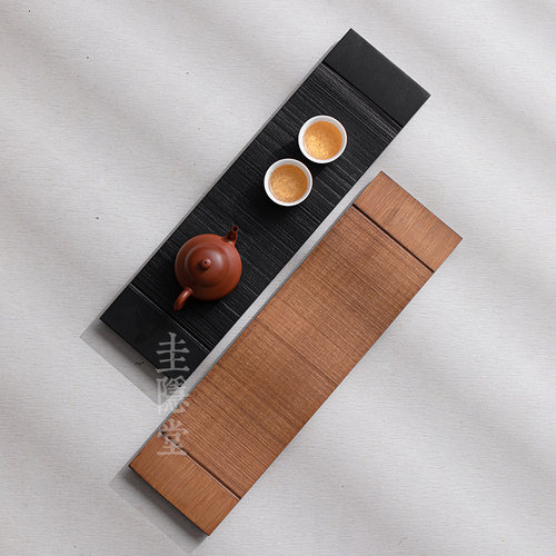 圭隐堂手工柚木茶盘壶承家用复古侘寂风实木干泡台茶台茶具茶托盘