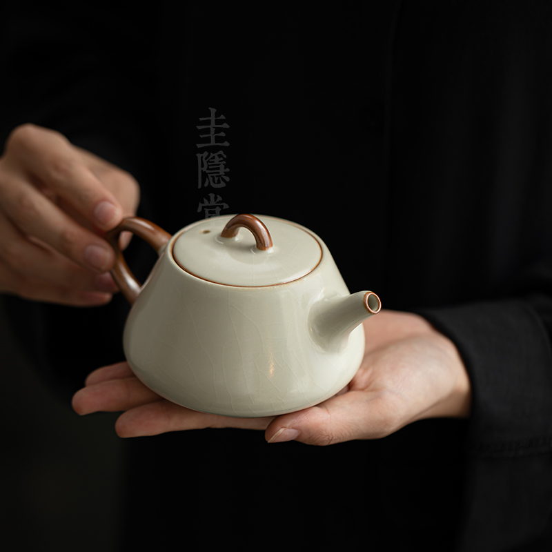 圭隐堂汝窑开片陶瓷茶壶
