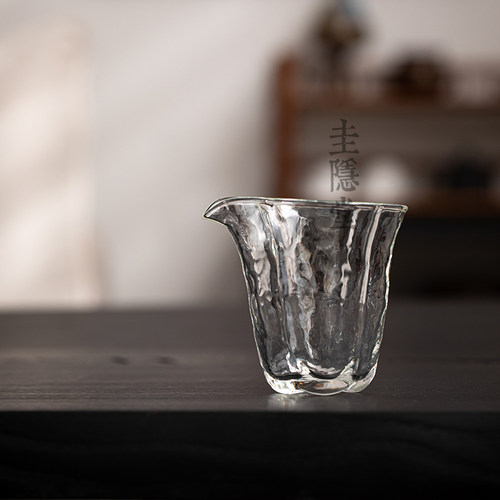 圭隐堂手工锤纹耐热玻璃公道杯