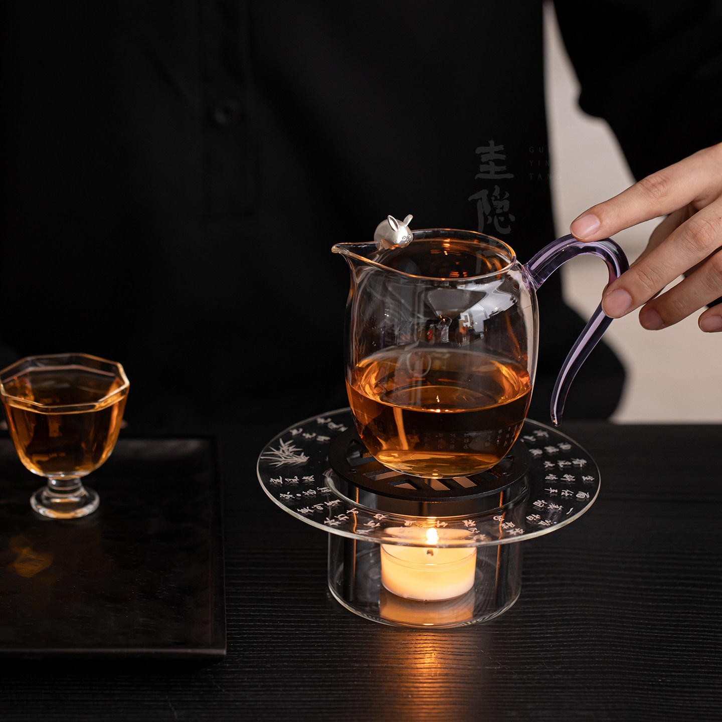 圭隐堂定风波耐热玻璃温茶炉家用暖茶炉蜡烛底座加热温茶器煮茶炉,餐饮具,煮茶炉,淘宝优惠券,粉丝福利购,淘宝优惠卷