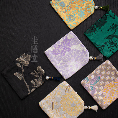 圭隐堂手作国风织锦布艺茶杯垫中式禅意家用隔热垫防烫垫茶道零配