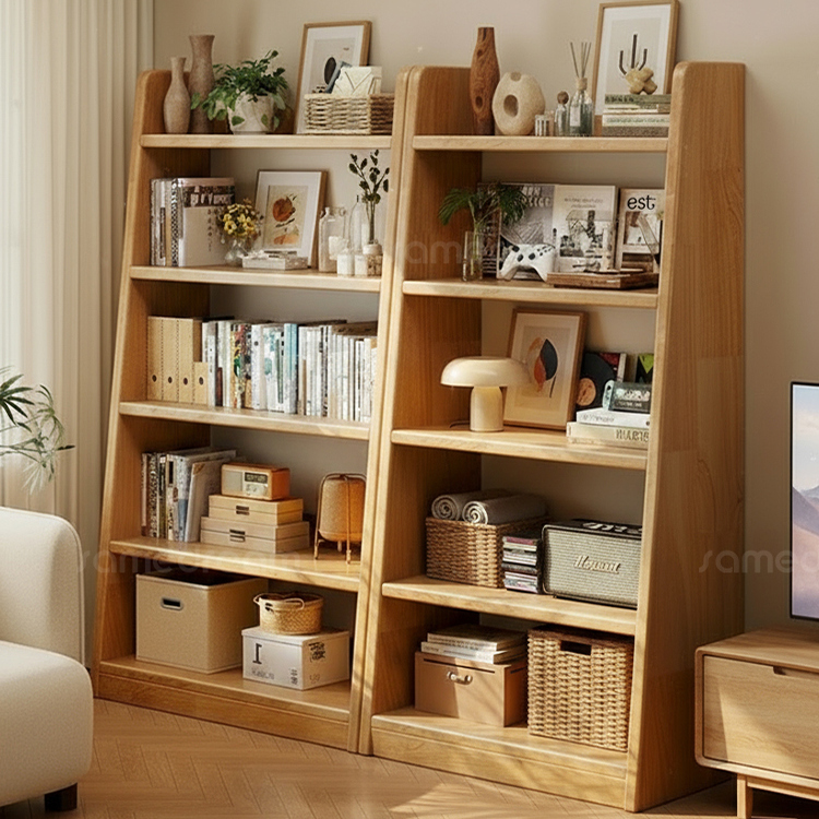 实木书架落地置物架简约儿童书柜