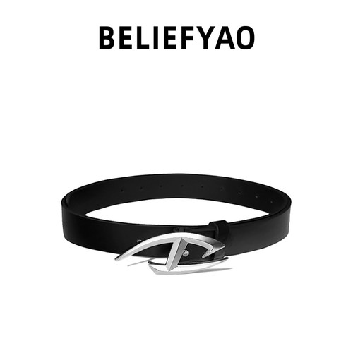 BELIEFYAO原创未来感金属扣皮带