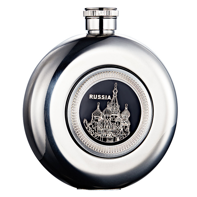 俄罗斯小酒壶304不锈钢随身加厚高档户外便携式酒瓶3两装白酒迷你