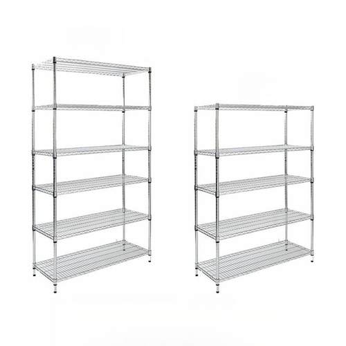 置物架厨房不锈钢色落地收纳架阳台储物架45层架家用货架多层架子