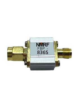 836(824-849)MHz GSM900 专用SAW带通滤波器，25MHz带宽，SMA接口