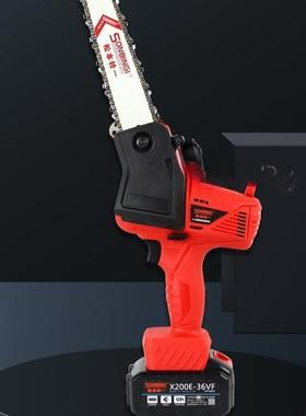 松本铃一LBX200E-36VF电锯 充电式户外无线电链锯手持单手伐木锯
