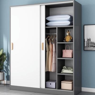 衣柜家用卧室推拉门简易组装出租房柜子实木质小户型儿童收纳衣橱