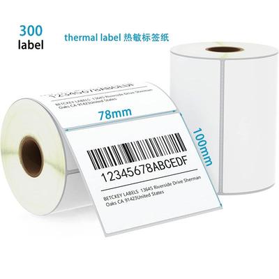 跨境三防热敏不干胶标签纸快递驿站78mm*100mm*300pcs in Roll