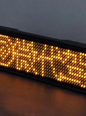 LED胸牌工号牌名片屏电子胸牌发光胸牌黄色显示超亮便携screen