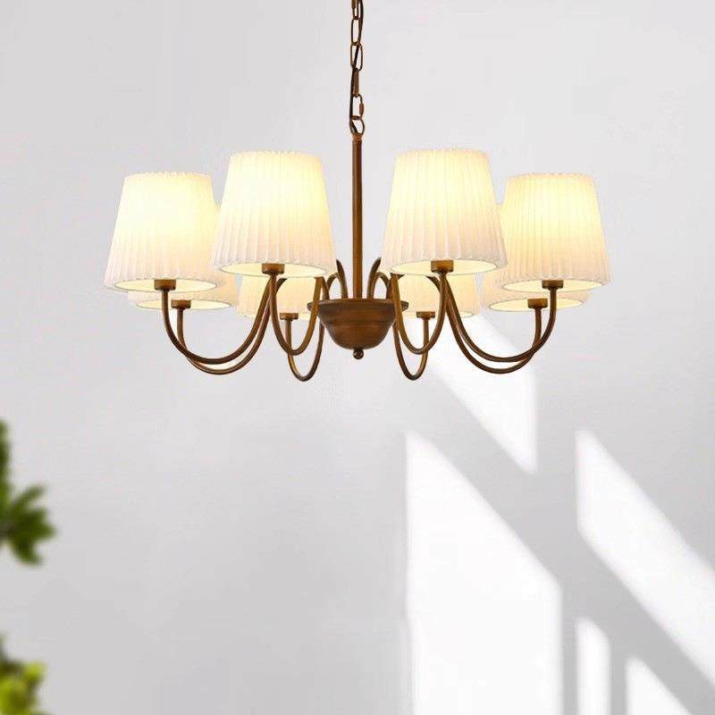 美式复古客厅主灯中古乡村卧室吊灯法式百褶高级感民宿新款餐厅灯,基础建材,脚轮/万向轮,淘宝优惠券,粉丝福利购,淘宝优惠卷