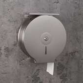 Q1L免打孔304不锈钢大卷纸盒厕所酒店卫生间大盘手纸巾厕纸架壁挂