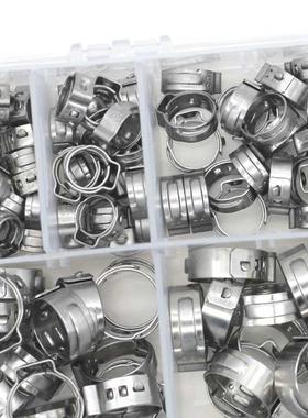 j8单耳25mm盒水管夹个油管抱箍170304不锈钢6卡箍喉箍无极卡扣g3