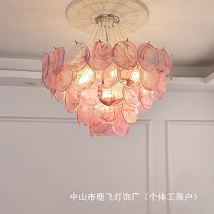 法式轻奢风穆拉诺吊灯现代简约风温馨客厅卧室餐厅氛围感装饰吊灯