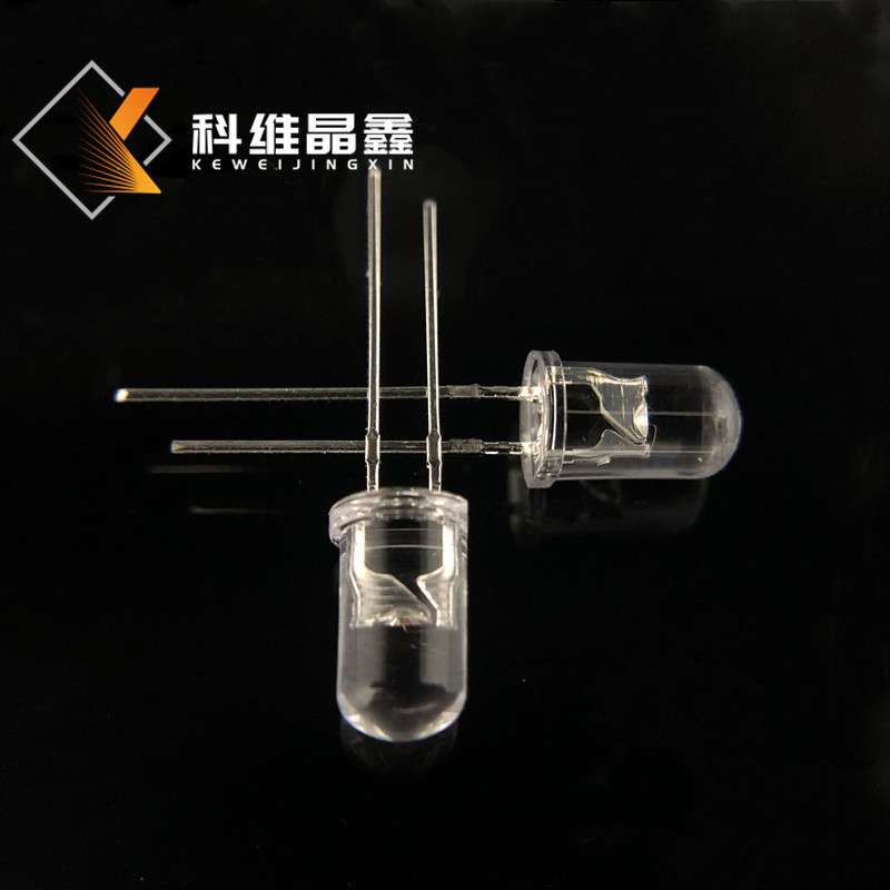 F5圆头交通灯珠黄光晶元芯片白发黄LED交通信号灯珠5mm直插发光管