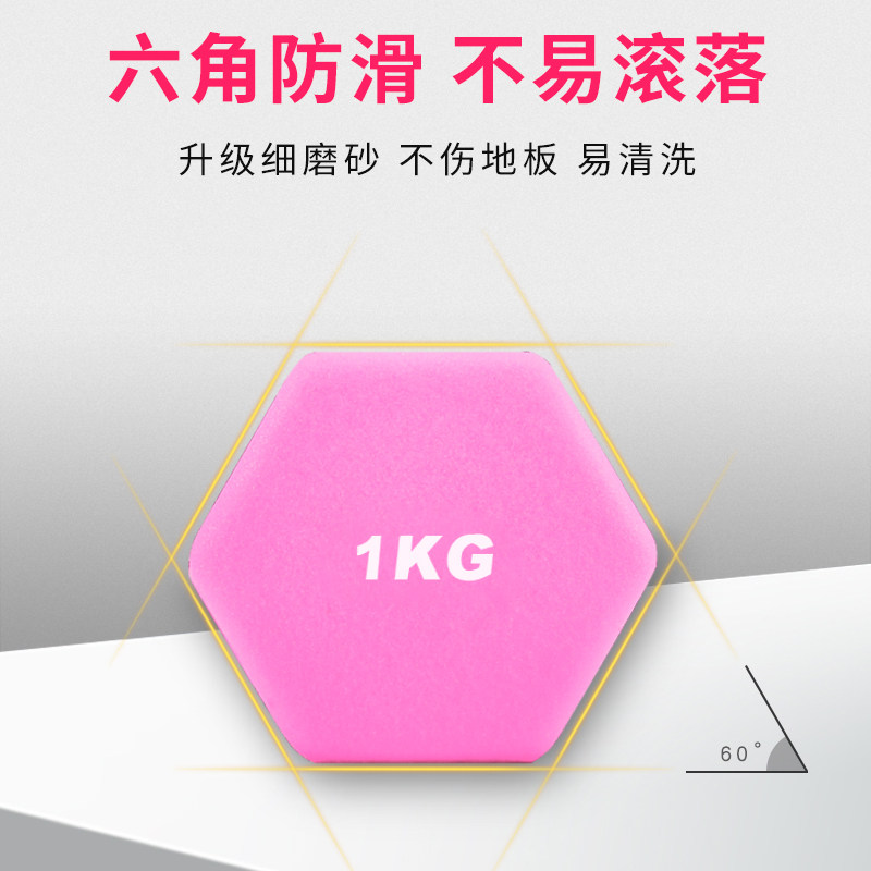 哑铃女士健身家用小杠铃亚玲成套女生练胸举重1kg2kg铔铃锻炼身体