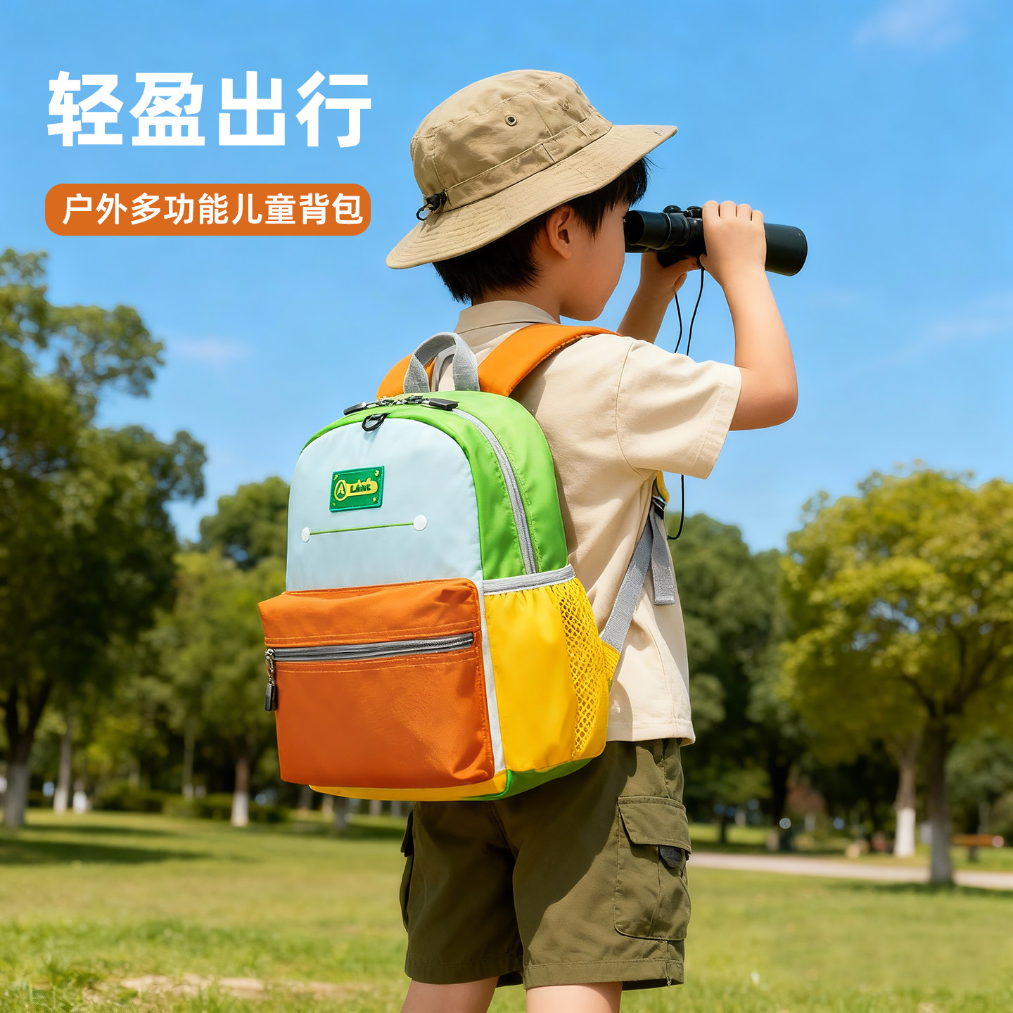 幼儿园书包男童户外登山旅行背包日式轻盈防水儿童亲子双肩包
