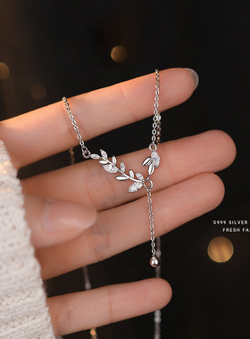穗穗平安999纯银项链女生轻奢