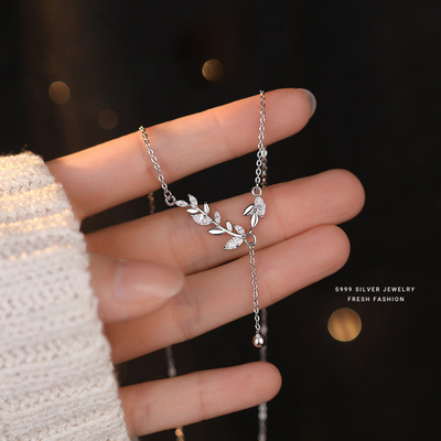 穗穗平安999纯银项链女生轻奢