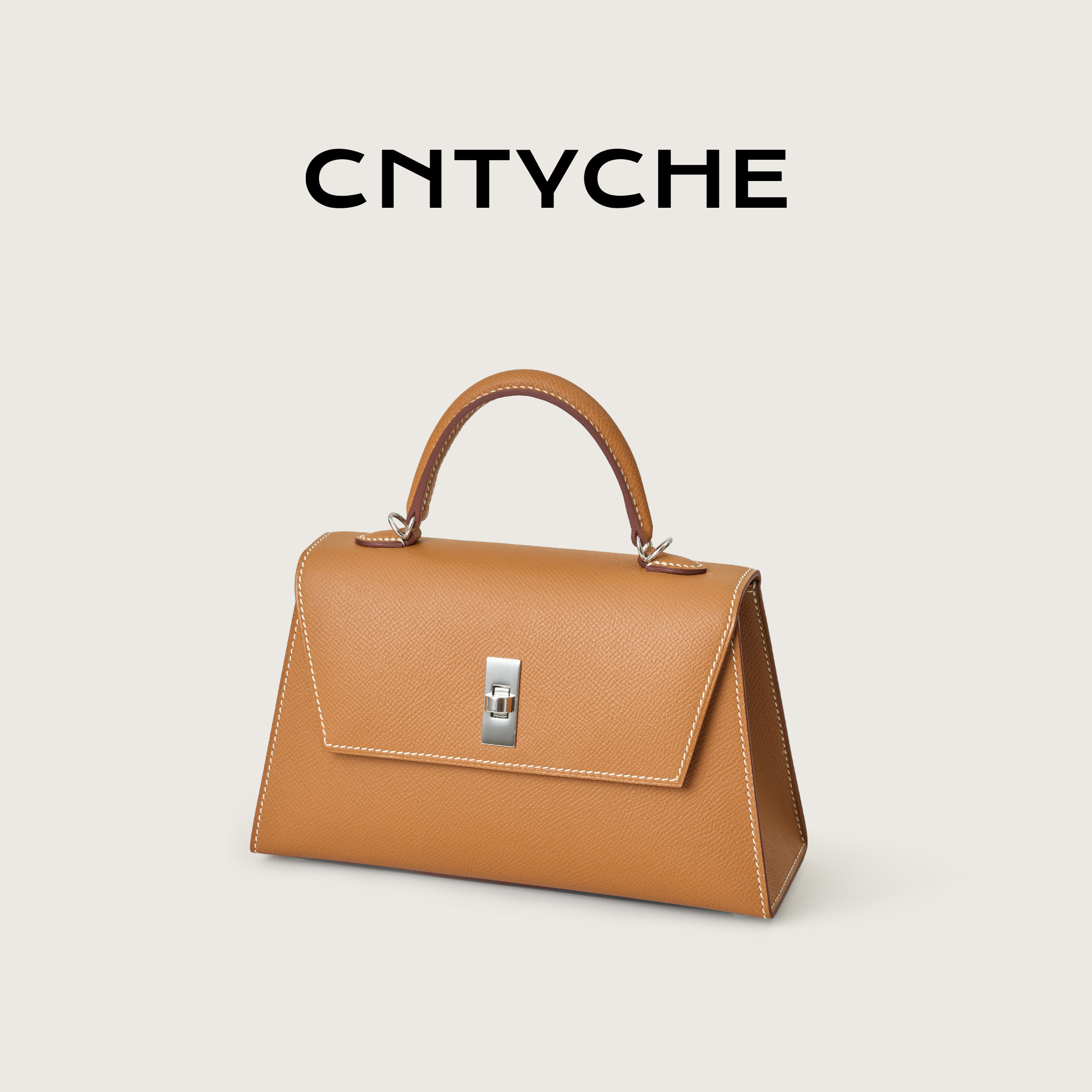 CNTYCHE/堤喀头层牛皮凯莉包女2026新款高级感上班通勤商务女式,箱包皮具/热销女包/男包,手拿包,淘宝优惠券,粉丝福利购,淘宝优惠卷