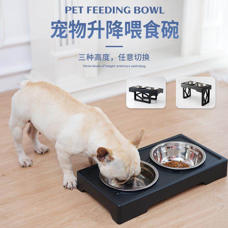新款可升降宠物碗猫咪双碗防滑狗盆可折叠喂食喂水器不锈钢狗粮碗,宠物/宠物食品及用品,猫狗碗/慢食碗,淘宝优惠券,粉丝福利购,淘宝优惠卷