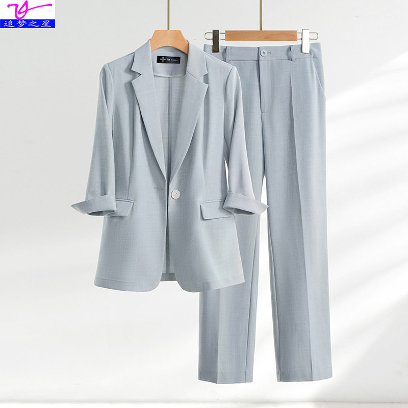 薄款小西装外套女夏季2026新款职业装气质休闲西服套装高级感正装