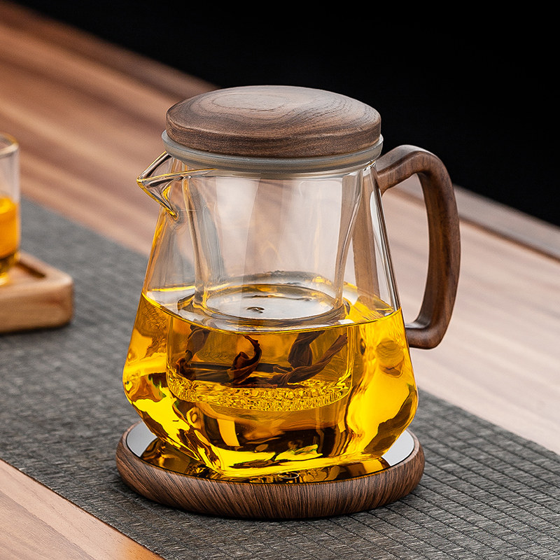 加厚玻璃泡茶壶茶水分离玻璃内胆耐高温沏茶杯功夫茶具家用