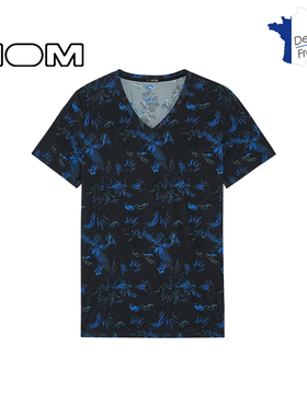 HOM法国时尚男士短袖T恤亲肤舒适超薄速干上衣