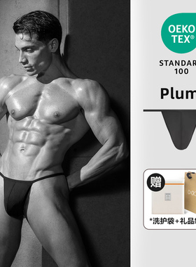 法国HOM男士高端性感设计款无痕单丁T字裤低腰显大时尚奢品潮男