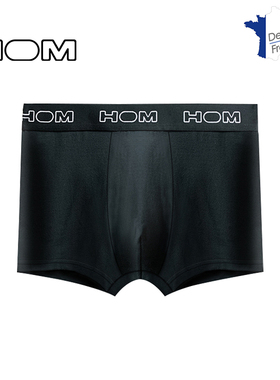 法国HOM男士平角透气新疆棉内裤抗菌防臭吸湿排汗无痕纯棉底裤