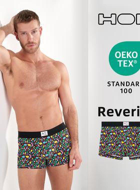 HOM法国男款平角裤新款时尚亲肤宽腰带不勒腰不卡裆四角内裤