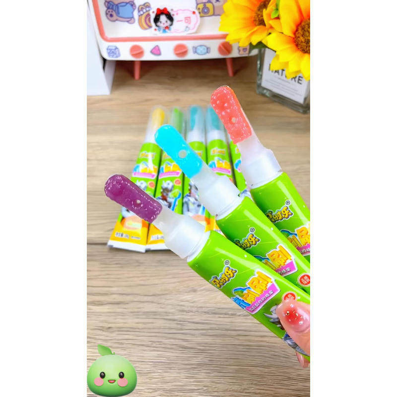 魔法牙刷糖水果糖刷牙棒棒糖果酱糖硬糖水晶糖好玩糖儿童节小零食