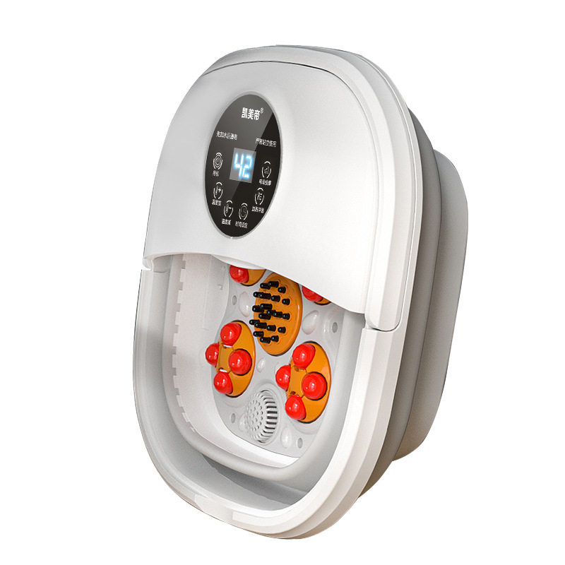 凯美帝折叠泡脚桶全自动恒温加热足浴盆家用电动按摩洗脚盆泡脚盆