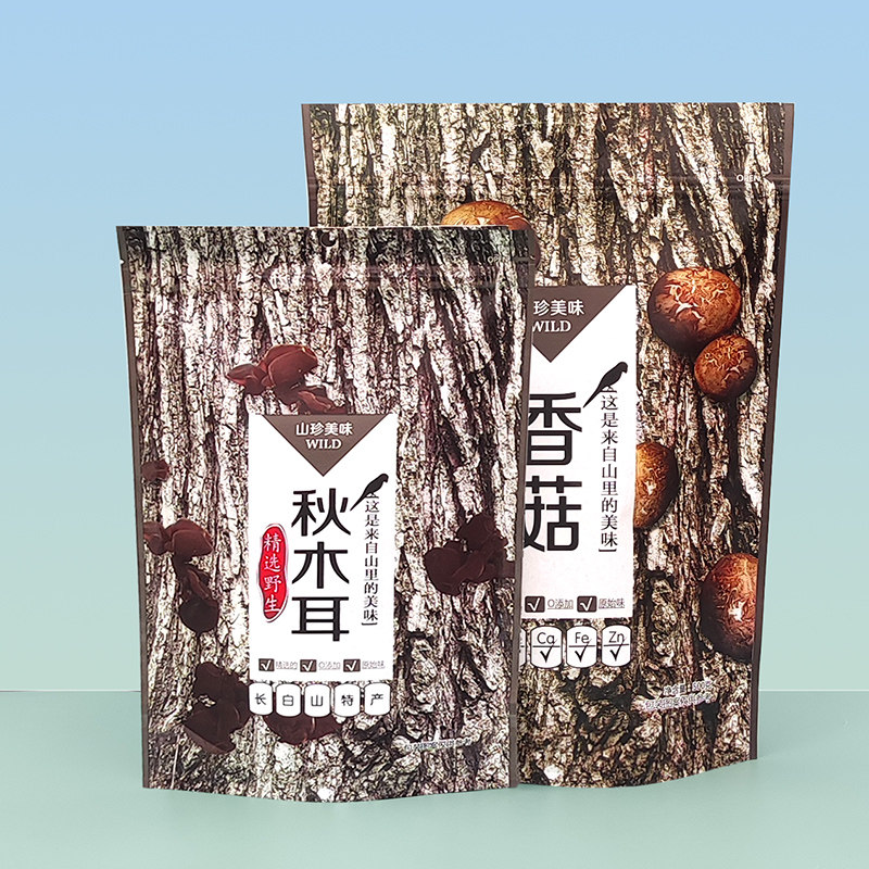 香菇包装袋 250克/500g黑木耳自封袋 东北土特产秋木耳袋子100个
