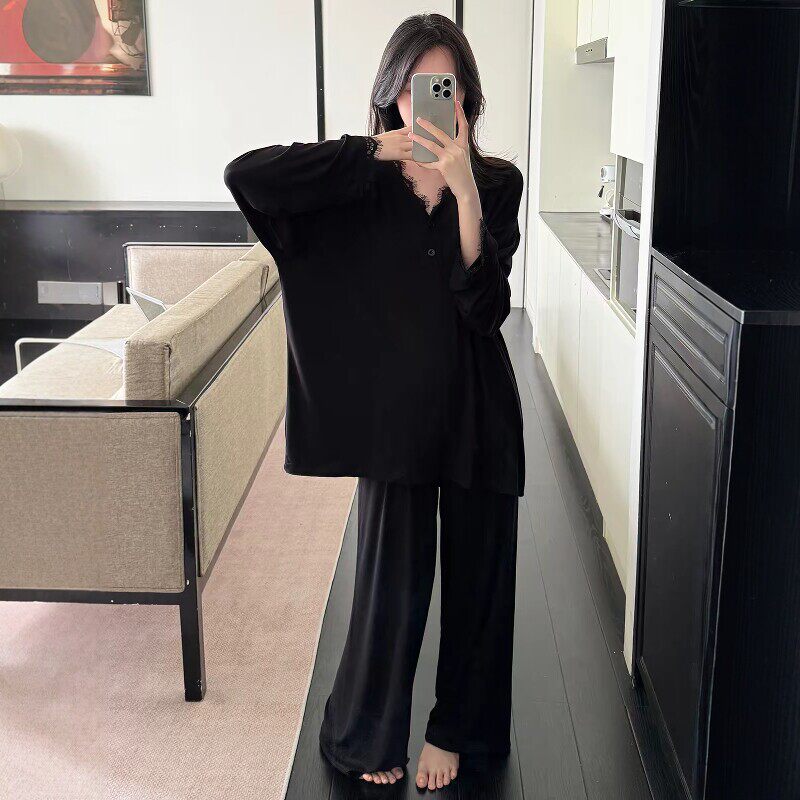 慵懒风睡衣女新款春秋季