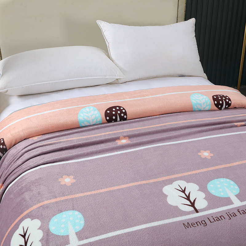 冬季云貂绒法兰绒毯子铺床床单人冬天午睡沙发盖毯加厚空调毯毛毯